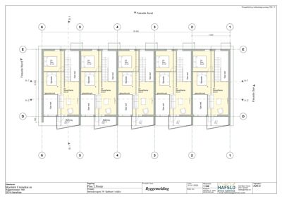 Etasjeplan (Plan 2. Etasje) som viser romfordeling, romareal og plassering av trapper i en bygning.