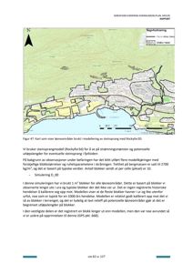 Kart som viser løseområder brukt i modellering av steinsprang