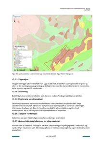 Et kart som viser skredfarevurdering for et planområde, med fargekoding for fareområder og en tegnforklaring.