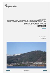 Fotografi av et landskap med fjell og vann, som illustrerer området for skredfarevurderingen.
