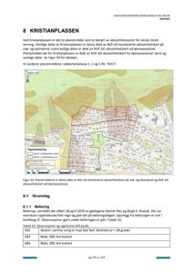 Et situasjonskart eller aksomhetskart som viser planområdene ved Kristianplassen med overlappende skred- og løsmassekart.