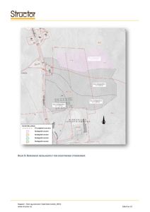 Kart som viser beregnede nedslagsfelt for stikkrenner i et industriområde (Kirkvollen).