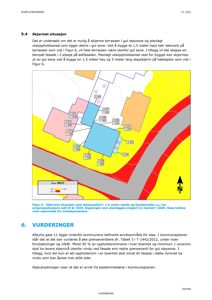 Støysonekart som viser planlagt bygning og støysoner i området.