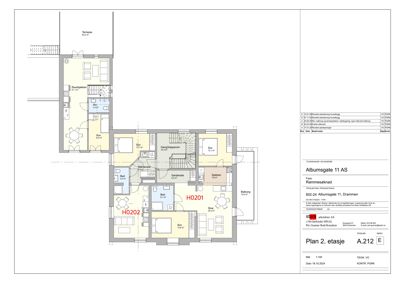 Etasjeplan for 2. etasje med romfordeling og mål.