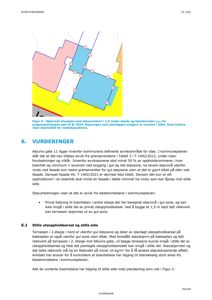 Et støysonkart som viser planlagt bygning og støysoner i området.