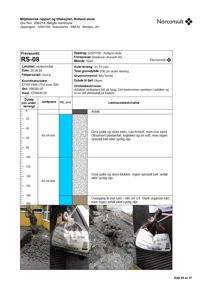 Fotografier fra en jordprøvetaking ved Rolland skole, som viser utstyr, prøvesekker og grunnen.