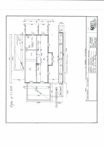 Etasjeplan for kjeller (Kjeller pr. 1.1.2025) med romfordeling, dører, vinduer og mål.
