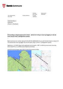 Utsnitt fra kommuneplan som viser situasjon for eiendom, inkludert vann, terreng og planlagt riving/nybygging.