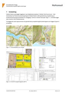 Bildet viser en oversiktskart over et område (Figur 1-1) og et utsnitt fra en reguleringsplan (Figur 1-2).