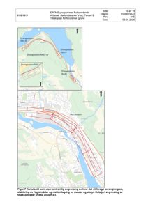 Kartutsnitt som viser omtrentlig avgrensning av et tiltaksområde (Drangsdalen) i forhold til nabolag og infrastruktur.