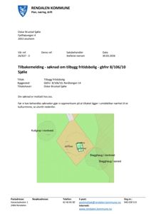 Situasjonsplan som viser bygningens plassering i forhold til kulturminner (Kullgrop og Slagghaug).