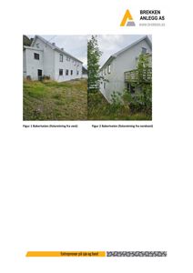 Fotografier av en eksisterende bygning (Bakeriveien) sett fra to ulike retninger.