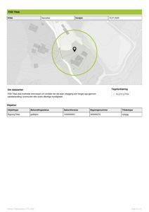 Et digitalt kart (situasjonskart) som viser et geografisk område med en markert bygning og omgivelsene.