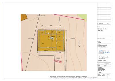 Etasjeplan (1. etasje) av en eksisterende fritidsbolig med romfordeling og mål.
