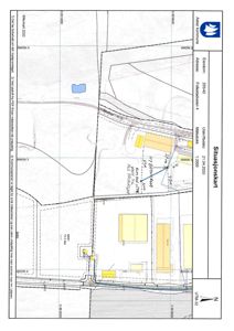 Situasjonskart som viser tomtens beliggenhet, grenser, nabolag og plassering av eksisterende og planlagt bebyggelse.