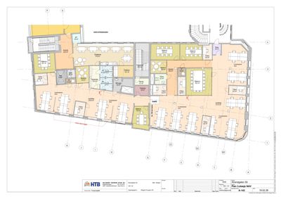 Etasjeplan (2. etasje) for Strandgaten 59 som viser romfordeling, arealer og funksjoner.