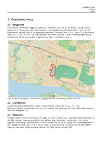Et kart som viser beliggenheten til eiendommen i forhold til omgivelsene, inkludert veger og vannveier.