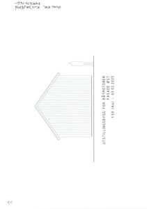 Fasadetegning (opprikk) av et utstillingsbygg for båtmotorer, sett fra øst.