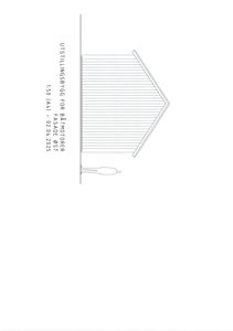 Fasadetegning (opprikk) av en bygning sett fra øst, med skriftlig oppgave om utstillingsbygg for båtmotorer.