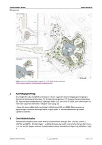 Oversiktskart over et område i Bergen kommune, inkludert eiendomsnummer, topografi og bygningsplassering.