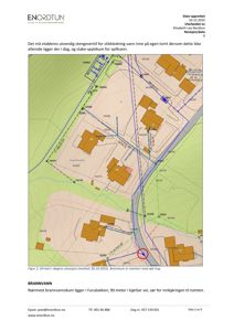 Situasjonskart som viser vannledningsnett, stengeventilplassering og brannvannskummer på tomten.