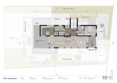 Etasjeplan (Hovedplan) for 2. etasje i Torstadåsen 39C, med romfordeling, mål og fasadeindikasjoner.