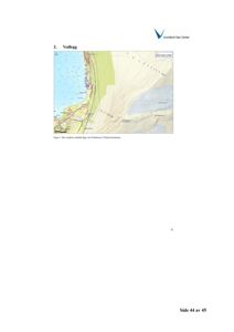 Et kart som viser et geografisk område med topografi, vann og infrastruktur (veier, bygninger).