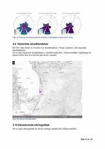 Kart over et område med topografi og kystlinje, som viser historiske skredhendelser.