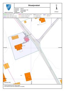 Situasjonskart som viser eiendomsnummer 60/101, adresse Formoveien 120, med nabolag, vei og arealbruk.