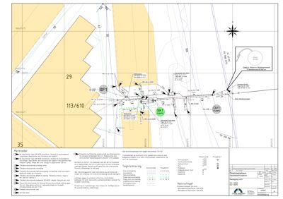 Situasjonsplan som viser tomtens beliggenhet, grenser, naboeiendommer og infrastruktur.