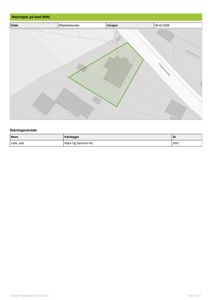 Kart over naturtyper (NIN) som viser et dekningsområde med grønn markering og omgivende arealer.