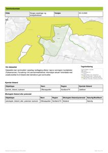 Kart over vannforekomster (vassdrag) i Nordland fylke, med kartlegging av vannkvalitet og status for Offserøypollen.