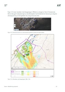 Kart med overlagte data (skredhastighet, kartleggingsområde, planleggingsområde) og historisk ortofoto.