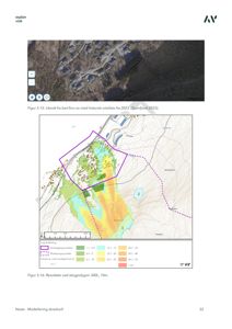 Kart med skogdekning og snødekning for et område, inkludert historisk ortofoto.