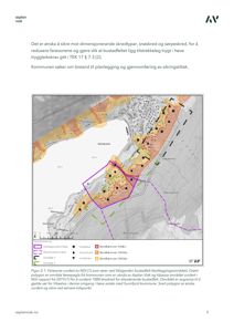 Kart som viser faresoner (snøskred, snørev, jordskred) i et område ved Vikagarden, med overlappende kartleggingsområder og områder for 1000-års-skred.
