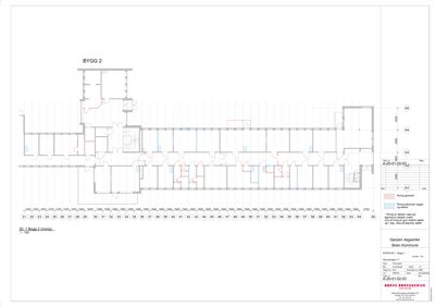 Etasjeplan (Et 1) for Bygg 2 i Gjerpen dagsenter, som viser romfordeling, vegger og dører.