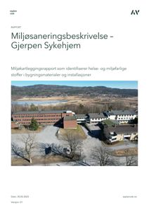 Et fotografi av Gjerpen Sykehjem sett fra luften, som illustrerer bygningene og området.