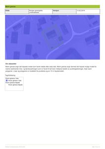 Et kart som viser marin grense (høyeste nivå havet nådde etter siste istid) over et område med bygninger og veier.