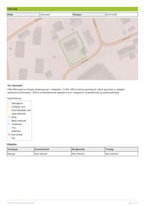 Et kart over et område med arealressursinformasjon (FKB-AR5), som viser bebyggelse, skog og annen terrengform.