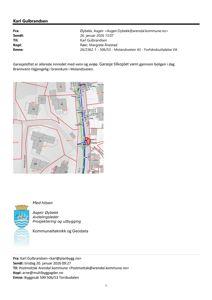 En situasjonsplan eller tomtetekart som viser Molandsveien 43, Molandsveien 53 og Torsbudalen. Kartet viser eiendomsnummer, vegnavn og bygningsplassering.