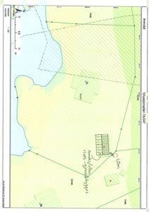 Situasjonsplan som viser tomtens grenser, nabolag og bygningsplassering.
