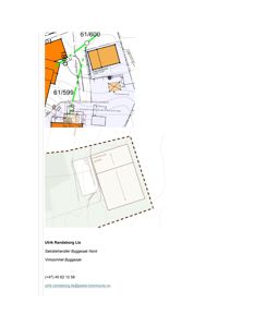 Situasjonsplan som viser tomt, bygningers plassering, grenser og tilgrensende eiendommer.