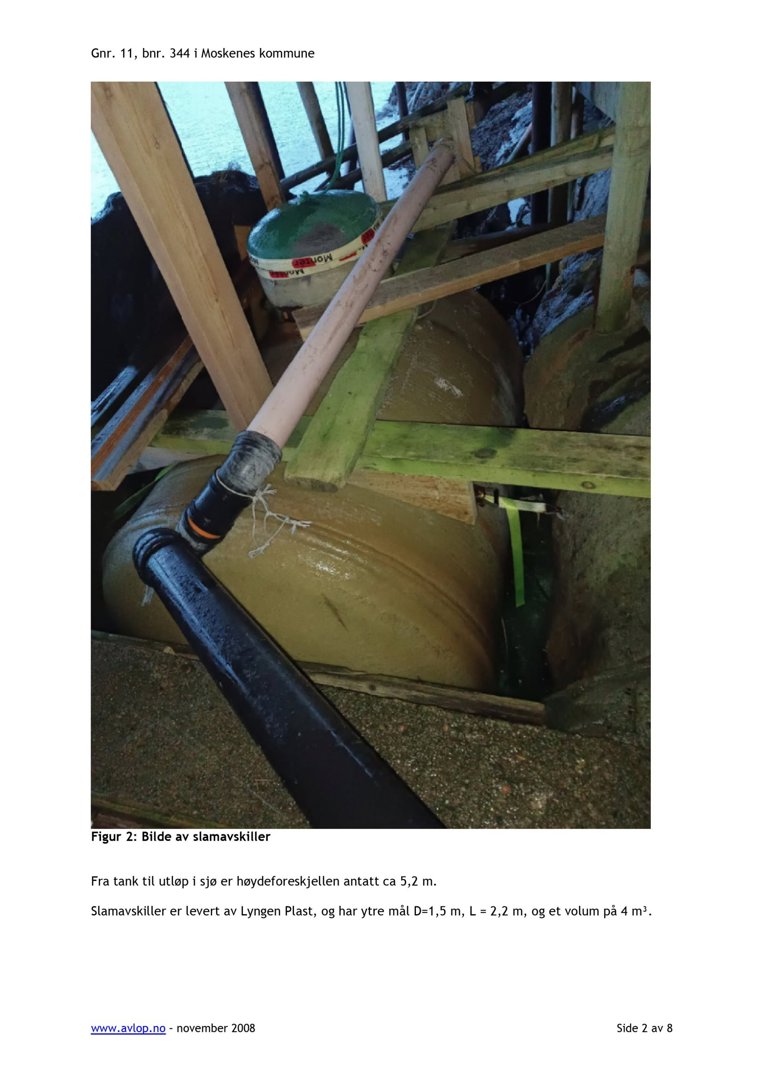 Fotografi av en slamavskiller i en byggesak.