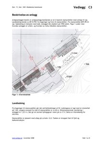 Oversiktsbilde (situasjonsplan) som viser plassering av slamvasker, rørledninger og høydemål i et avløpsanlegg.