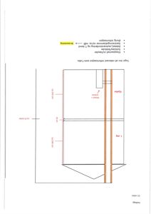Tegning som viser detaljert oppriss av en søyle eller bjelke med angitte dimensjoner (ca 240 cm, 30 cm) og konstruksjonsdetaljer (kjeller, 1. etg, isolert + spikler).