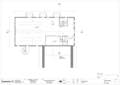Situasjonsplan (Ny Situasjonsplan) som viser bygningens plassering i forhold til tomme og omgivelser.