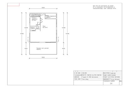 Etasjeplan (plantegning) som viser romfordeling, mål og areal for et hus.