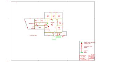 Etasjeplan for 2. etasje som viser romfordeling, dører, trapp og tekniske installasjoner.