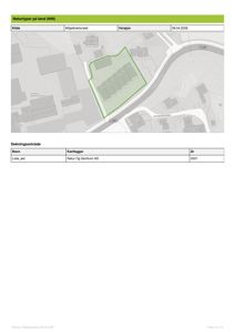 Et kart som viser naturtyper på land (NIN) for et dekningsområde, inkludert en oversikt over bebyggelse og vegnett.