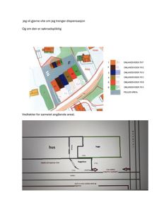 Bildet viser to tegninger relatert til eiendom og areal. Øvre del er en situasjonsplan med fargekoding for ulike eiendelsnummer (Omlandsveien 78 A-F) og fellesareal. Nedre del er en detaljert tegning som viser grenser for hus, hage, hagestue og vei med målinger.